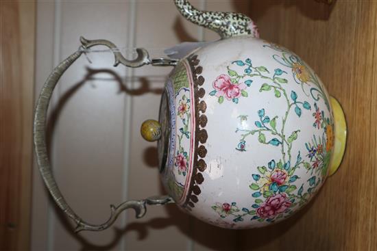 Two 18th century Canton enamel teapots